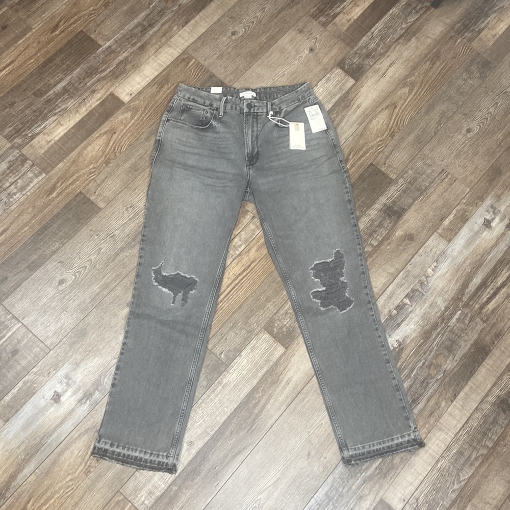 NWT Good American Good Icon Acid Wash Black Straight Leg Jeans- 12/31